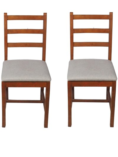 Ouuuhlala Mia Wood Fabric Dining Chair With Espresso Leg (Set Of 2) product