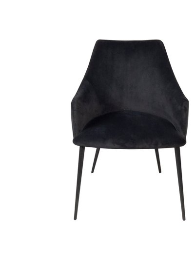 Ouuuhlala Your Choice Harmony Charcoal Grey Upholstery Dining Chair With Conic Legs product