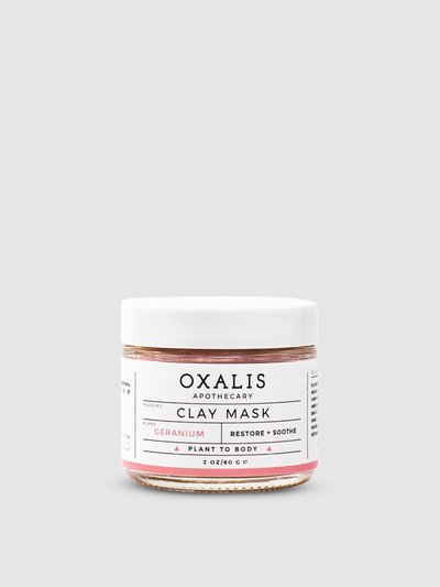 Oxalis Apothecary Geranium Clay Mask | Restore + Soothe product