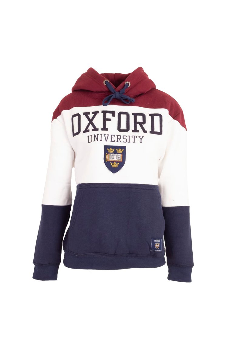Oxford University Unisex Adults Crest Hoodie (Maroon/Navy/White) - Maroon/Navy/White