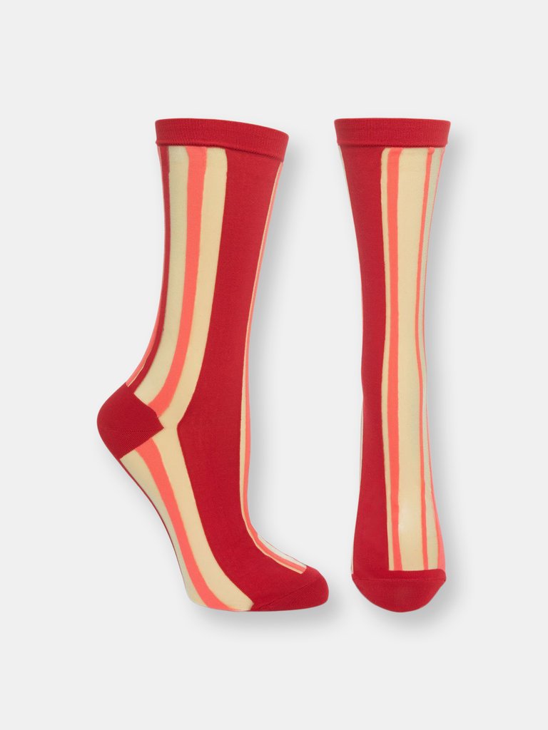 Iconics 5 Sock - Red Coral