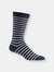 Mens Classic Stripe Sock - Navy