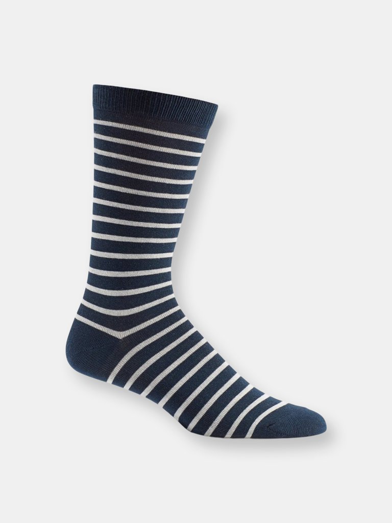 Mens Classic Stripe Sock - Navy