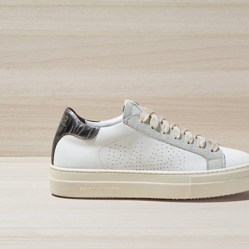 P448 Thea Chalk Sneakers In White