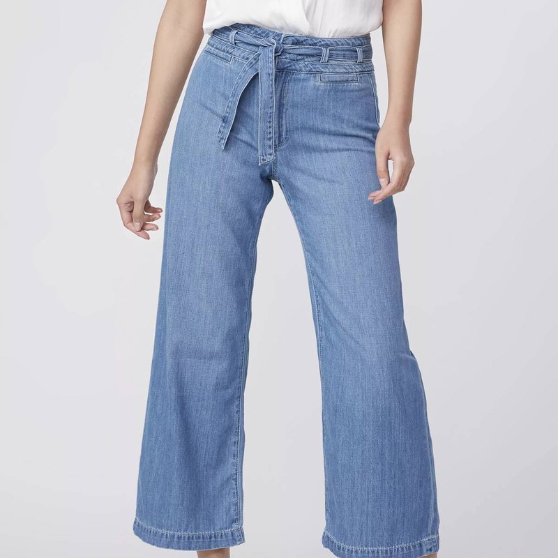 Shop Paige Anessa Pants With Belt In Blue