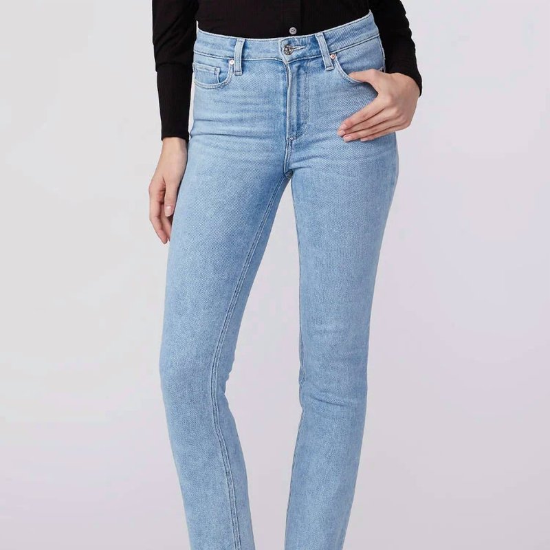 Shop Paige Cindy With Raw Hem Jean In Blue