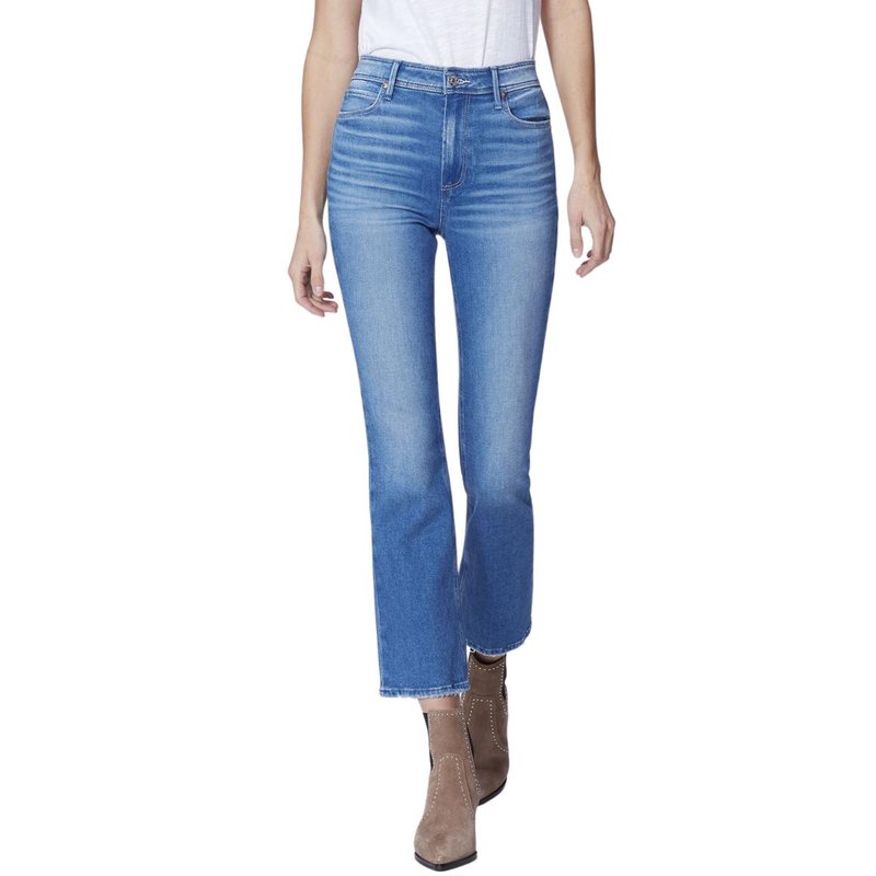 Shop Paige Claudine Ankle Flare Jean In Blue