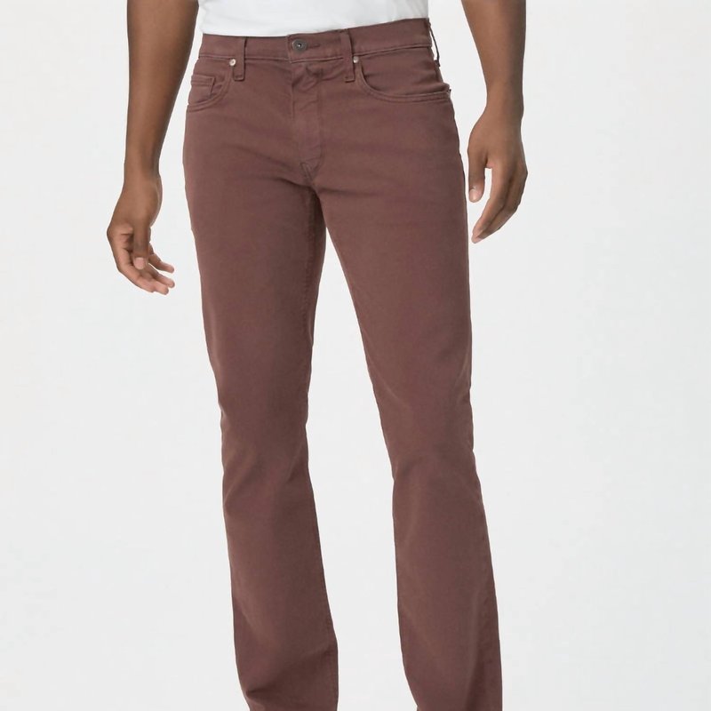Paige Federal Slim Straight Pants In Red