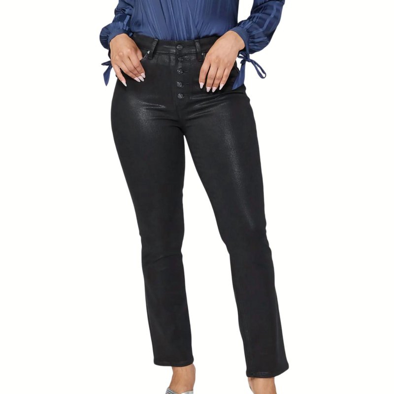 Shop Paige Flaunt Denim Jeans In Black Fog Luxe Coating