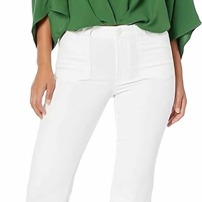 Paige Genevieve Petite Flare Jeans In White