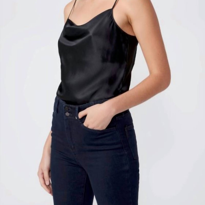 Shop Paige Giovanna Silk Bodysuit In Black