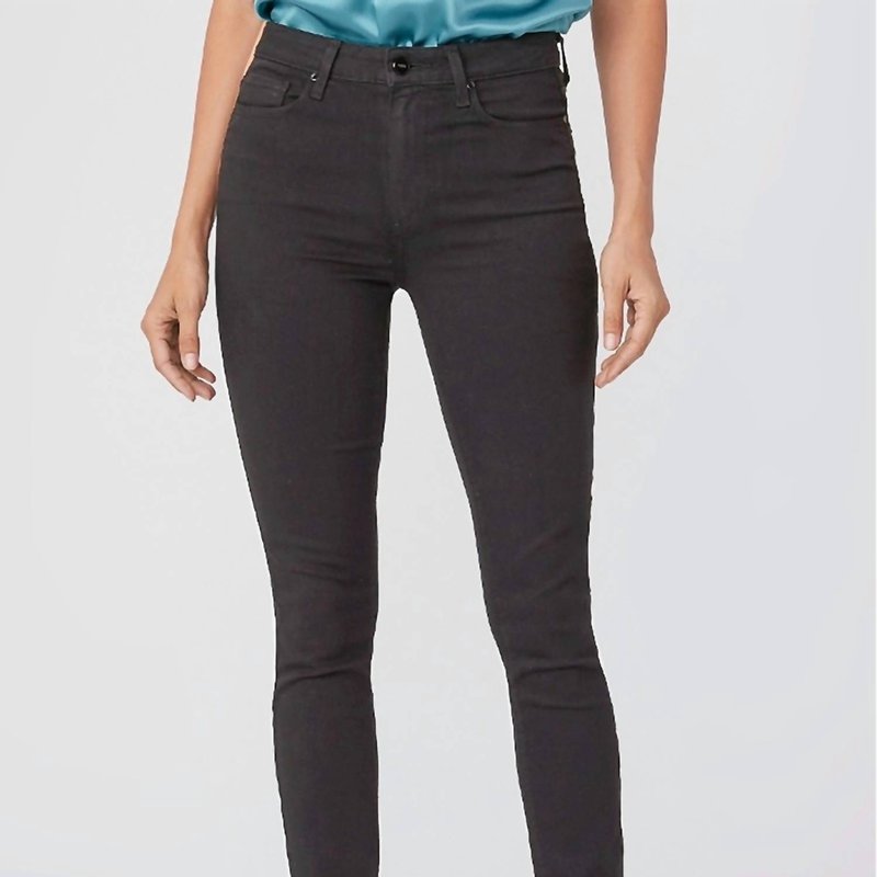 Shop Paige Margot Super High Rise Skinny Jeans In Black