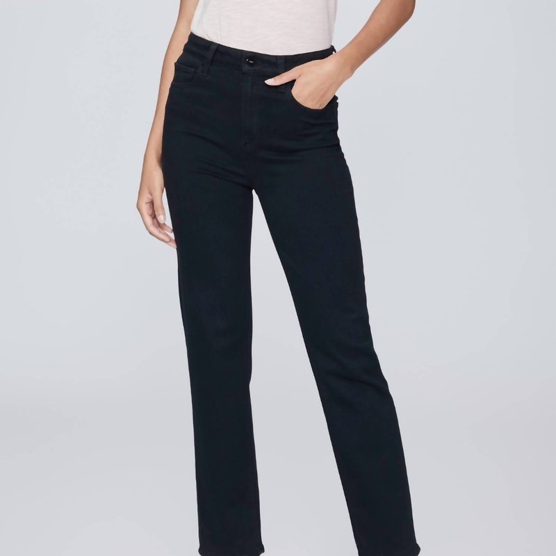 Shop Paige Stella Straight Jeans In Black