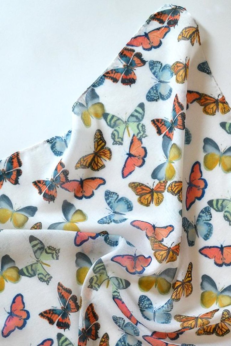 Butterfly Toss Square Scarf