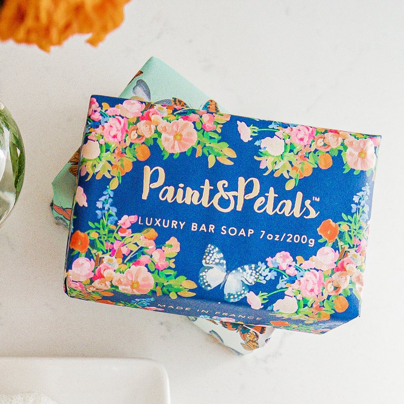 Paint&petals Galaxy Blue Floral Soap