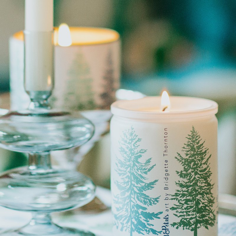 Paint&petals Tahoe Pines Glass Candle