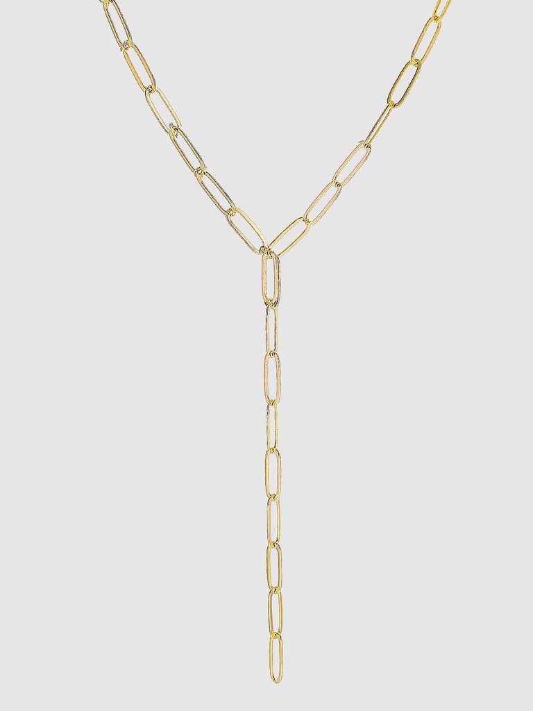 Gold Chain Y-Necklace - Gold