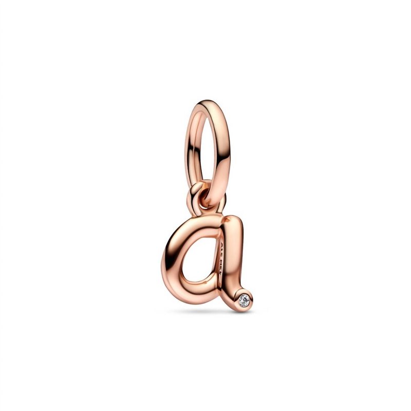 Shop Pandora Letter A Script Alphabet Dangle Charm In Pink