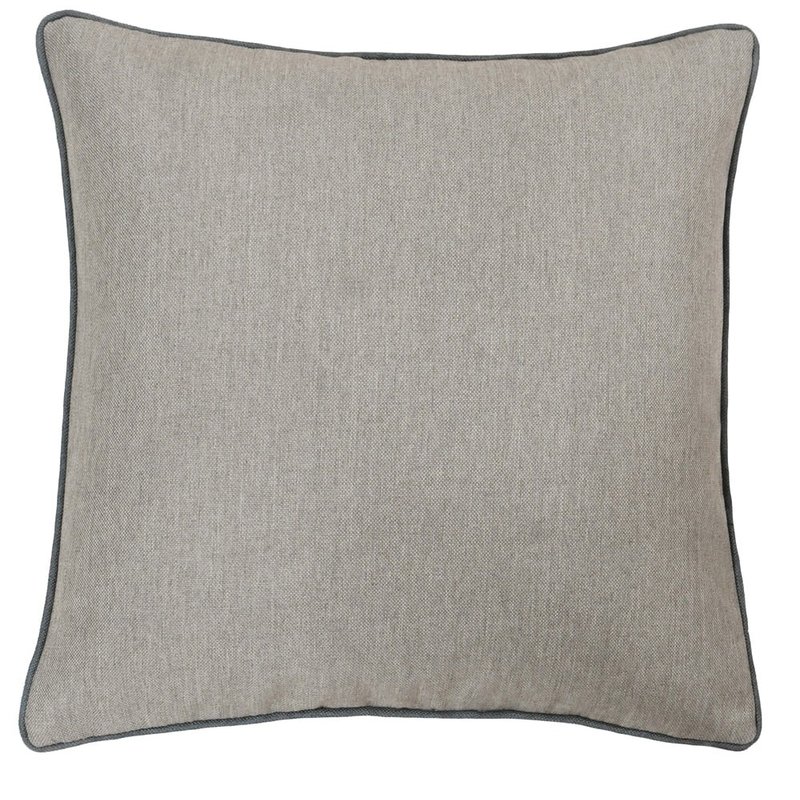 Paoletti Bellucci Contrast Piping Square Throw Pillow Cover (45cm X 45cm) In Grey
