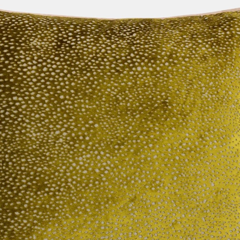 Paoletti Estelle Spotted Throw Pillow Cover In Green