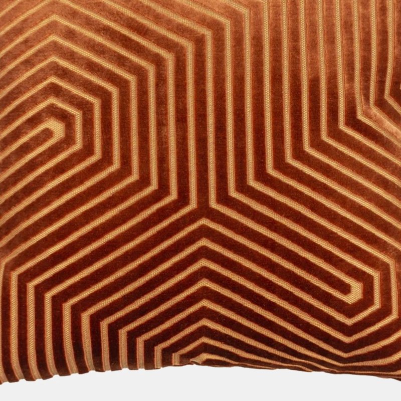Paoletti Evoke Cut Throw Pillow Cover In Brown