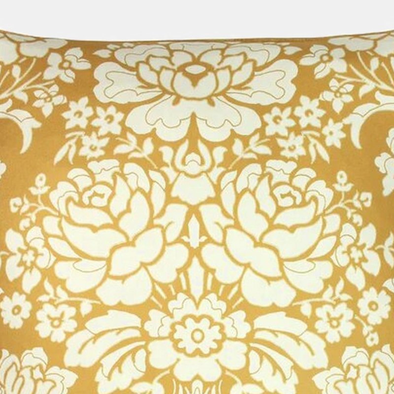 Paoletti Melrose Floral Throw Pillow Cover In Orange
