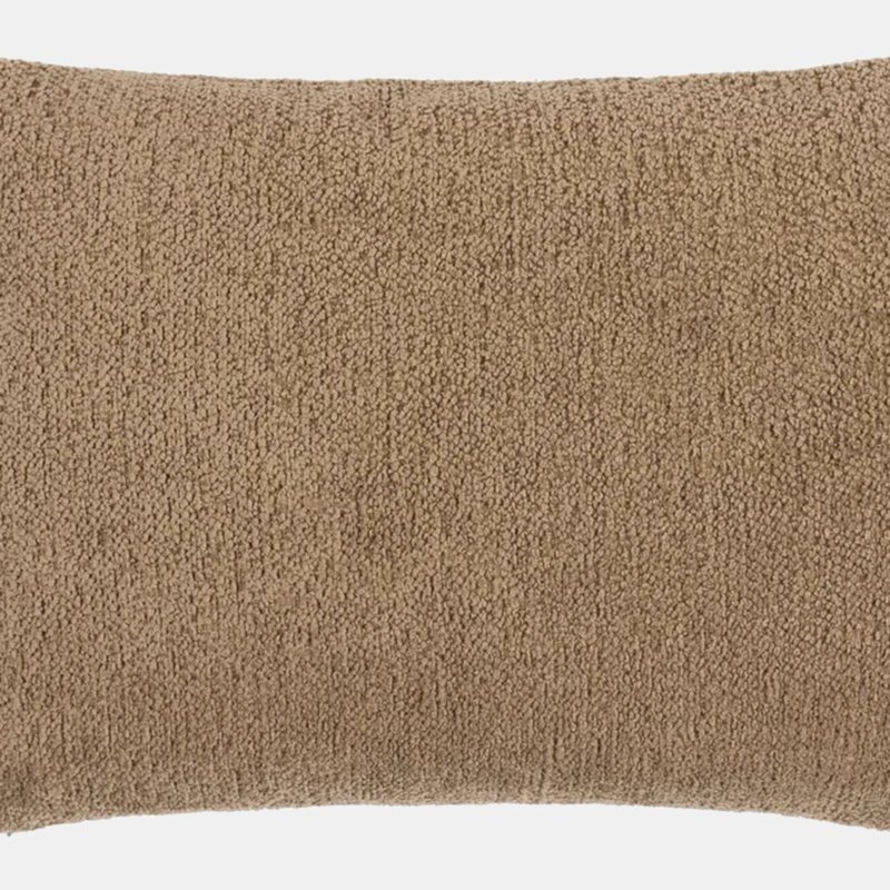 Paoletti Nellim Bouclé Textured Throw Pillow Cover In Biscuit In Brown