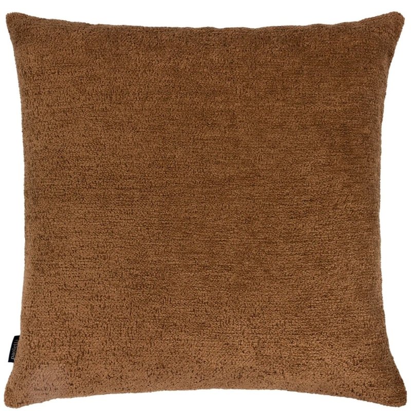 Paoletti Nellim Bouclé Textured Throw Pillow Cover In Caramel In Brown