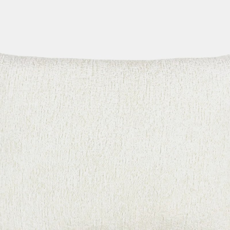 Paoletti Nellim Bouclé Textured Throw Pillow Cover In Ecru In White