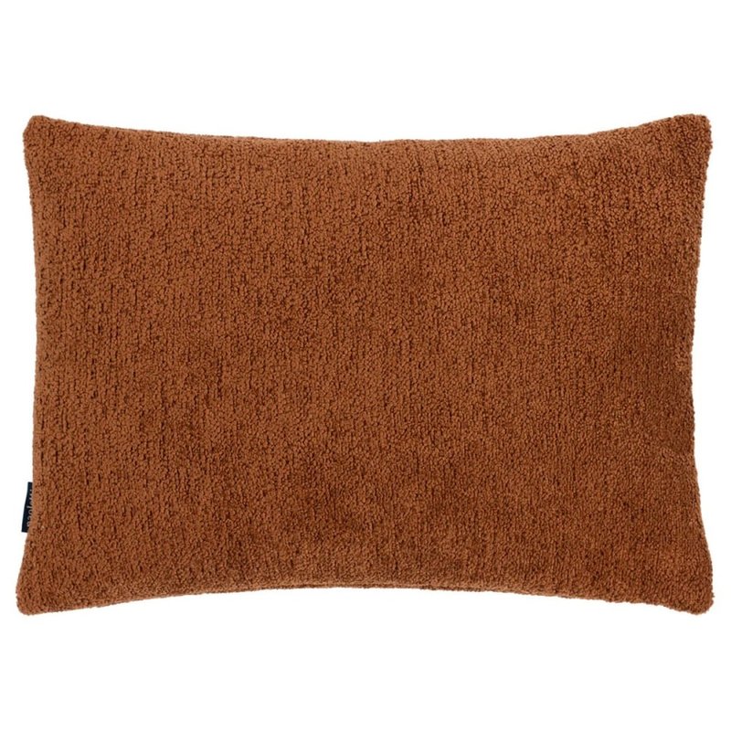 Paoletti Nellim Bouclé Textured Throw Pillow Cover In Rust In Brown