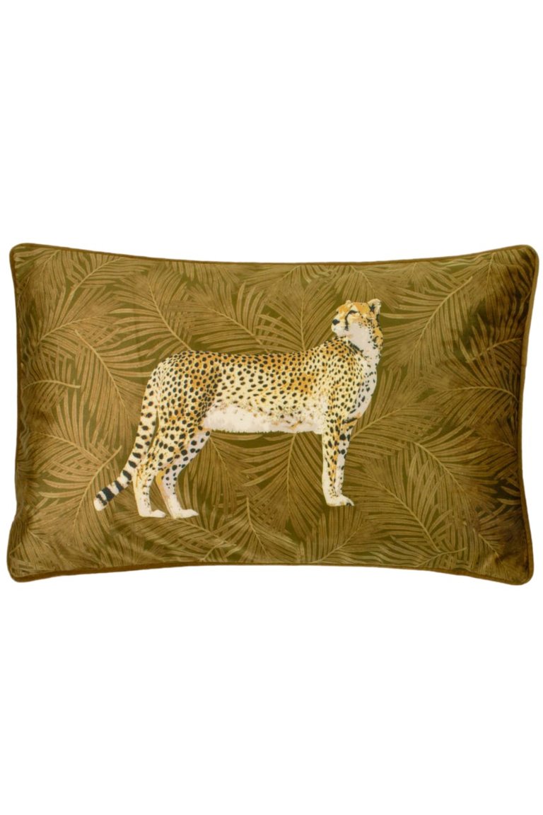 Paoletti Cheetah Forest Throw Pillow Cover (Blush) (One Size)