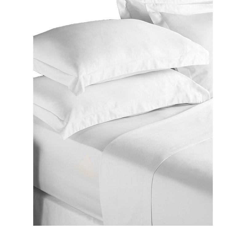 Paoletti Cotton Fitted Sheet (white) (queen) (uk