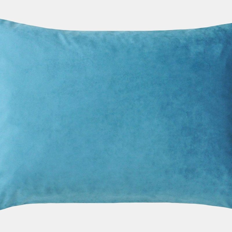 Paoletti Fiesta Rectangle Cushion Cover (teal/bamboo) (13.7 X 19.7in) In Blue