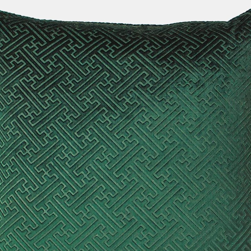 Shop Paoletti Florence Cushion Cover (emerald Green) (one Size)
