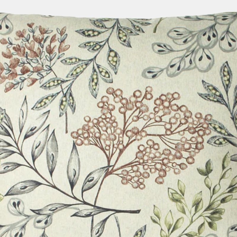 Paoletti Hedgerow Botanical Throw Pillow Cover (multicolored) In White