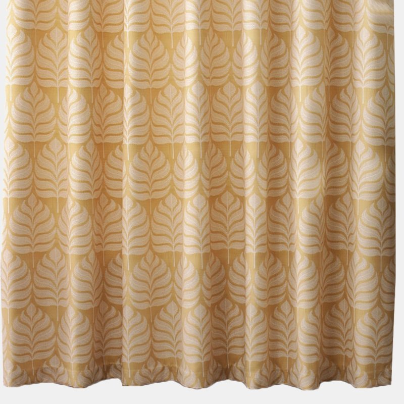 Paoletti Horto Eyelet Curtains (ochre Yellow) (90in X 54in) (90in X 54in)