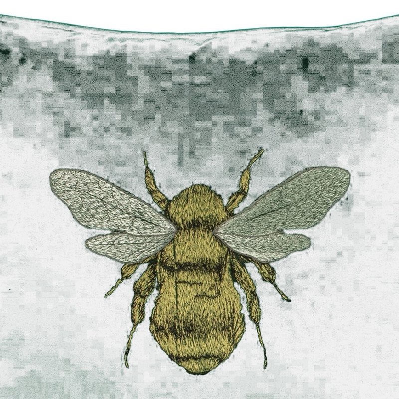 Paoletti Hortus Bee Throw Pillow Cover (emerald Green) (50cm X 50cm)