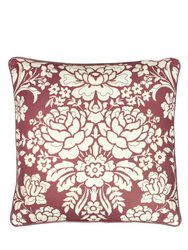 Paoletti Melrose Floral Throw Pillow Cover (Mulberry) (One Size) - Mulberry