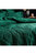 Paoletti Palmeria Velvet Quilted Duvet Set (Emerald Green) (Full) (UK - Double)