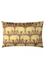 Paoletti Parade Elephant Throw Pillow Cover - Brick Red - Brick Red