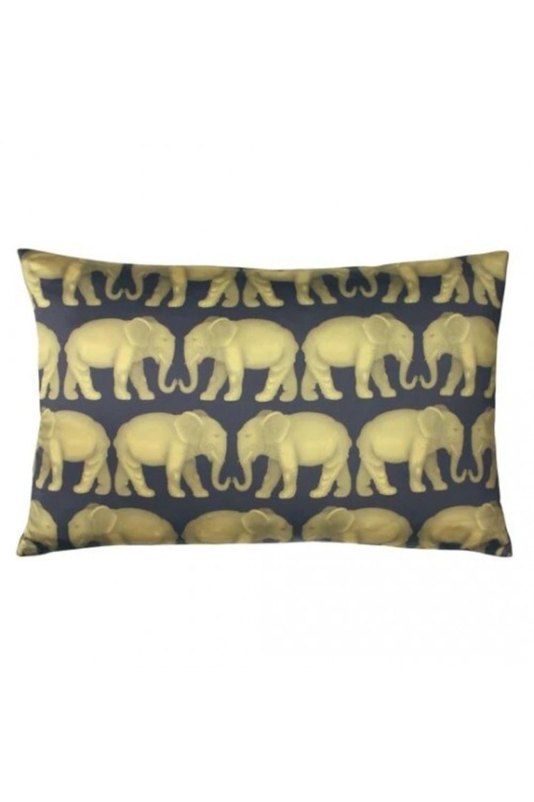 Paoletti Parade Elephant Throw Pillow Cover - Navy - Navy