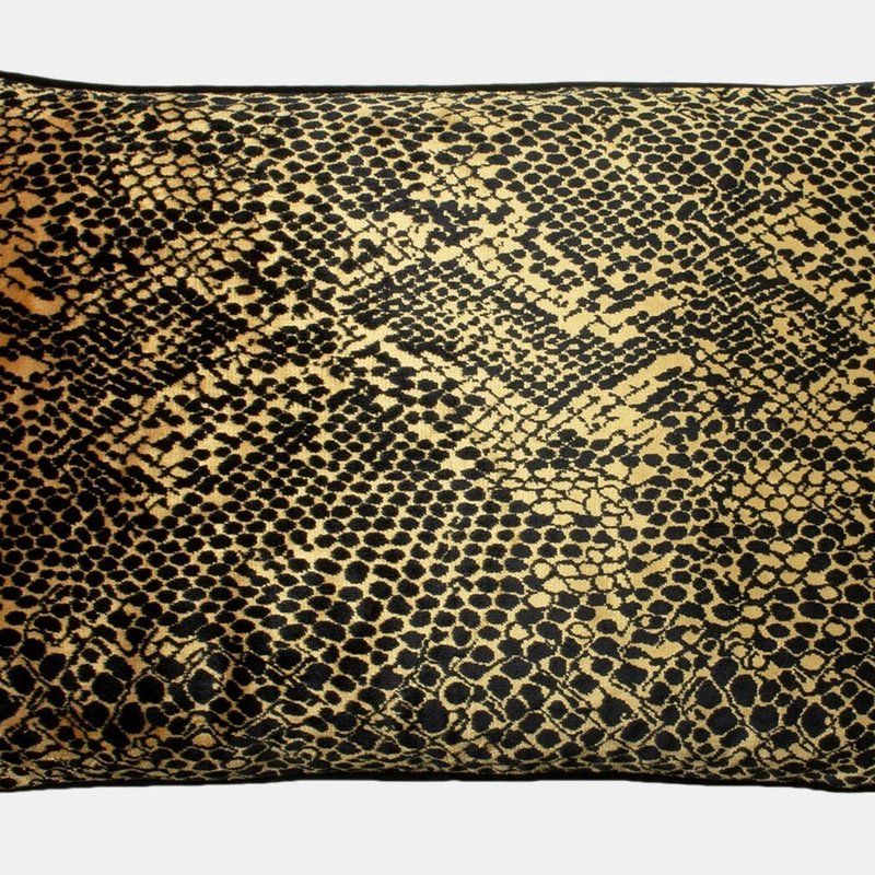 Shop Paoletti Python Throw Pillow Cover (gold/black) (one Size)