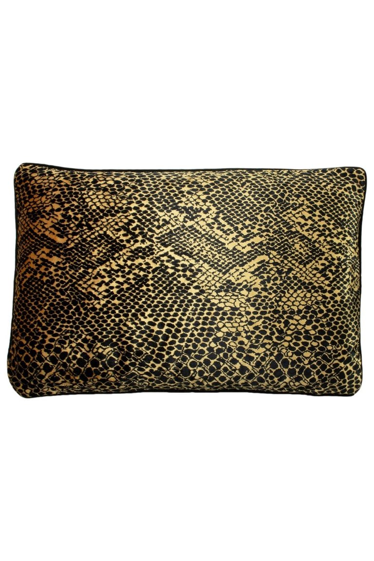 Paoletti Python Throw Pillow Cover (Gold/Black) (One Size) - Gold/Black