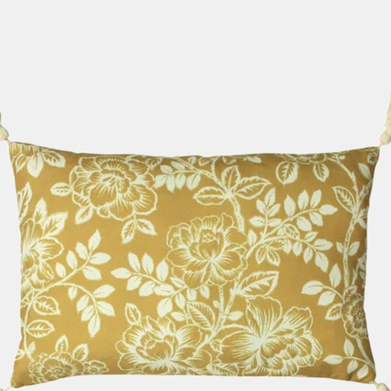 Paoletti Somerton Floral Throw Pillow Cover Honey In Yellow