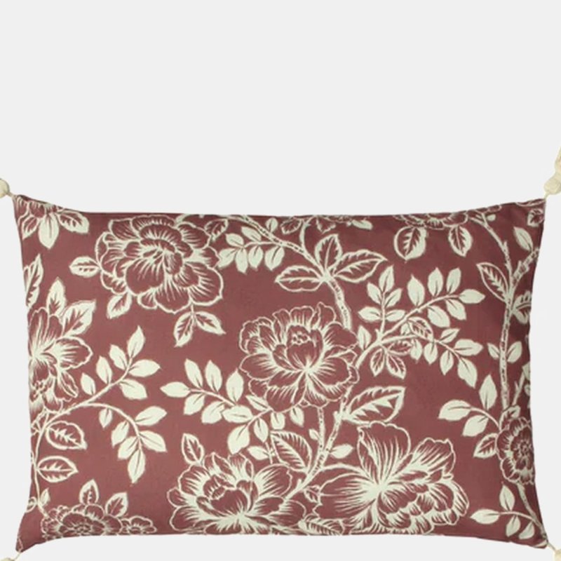 Paoletti Somerton Floral Throw Pillow Cover Mulberry In Purple