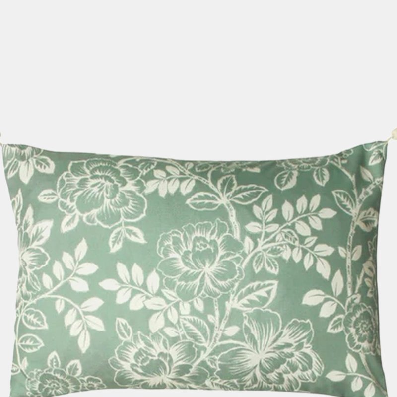 Paoletti Somerton Floral Throw Pillow Cover Sage In Grey