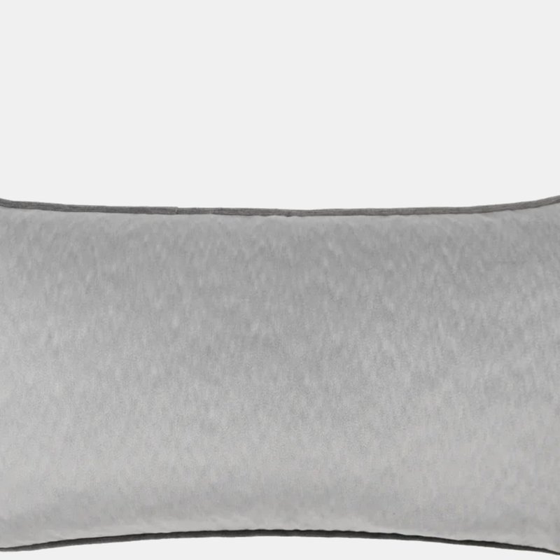 Paoletti Torto Velvet Rectangular Throw Pillow Cover In Grey