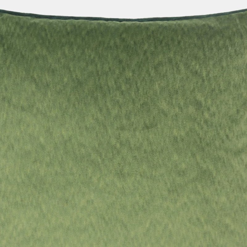 Paoletti Torto Velvet Rectangular Throw Pillow Cover In Moss/emerald In Green