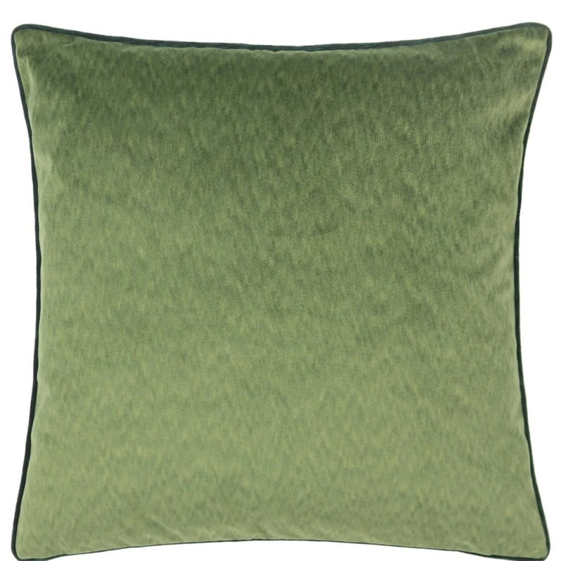 Paoletti Torto Velvet Rectangular Throw Pillow Cover In Moss/emerald In Green