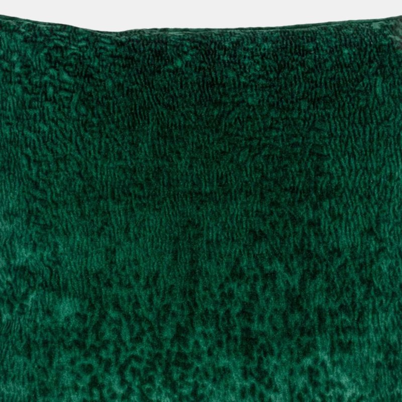 Paoletti Velvet Ripple Throw Pillow Cover In Emerald In Green